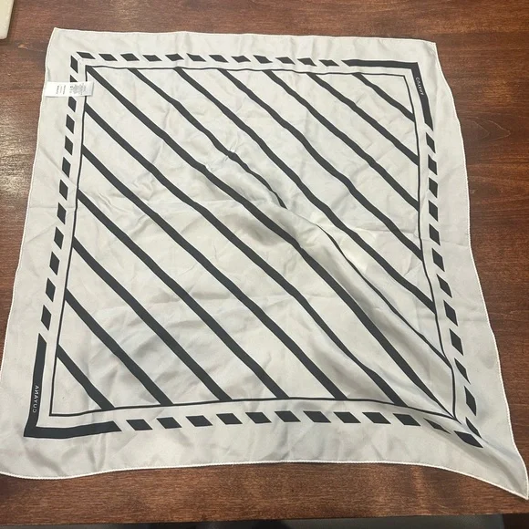 Cuyana 100% silk black and white scarf NWT - Picture 5 of 6